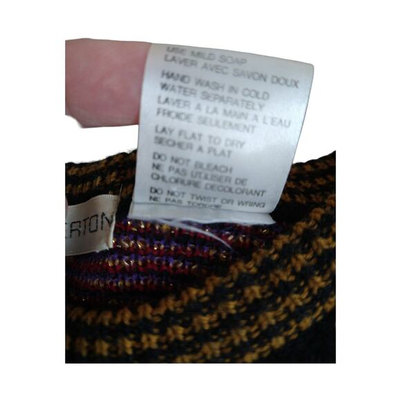 Anne Pinkerton M Vintage Floral Gold Lame Sweater – 90s Grannycore Glam - Picture 6 of 9